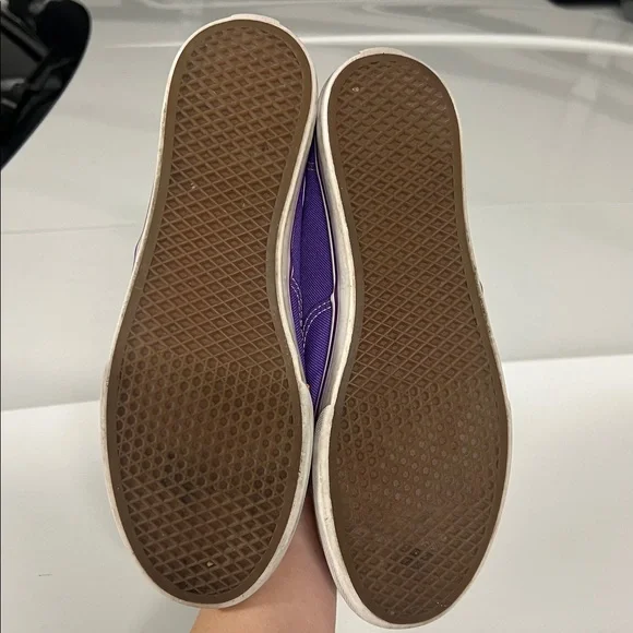 Purple vans sneakers yellow shoelaces size 6.5 - Picture 3 of 6